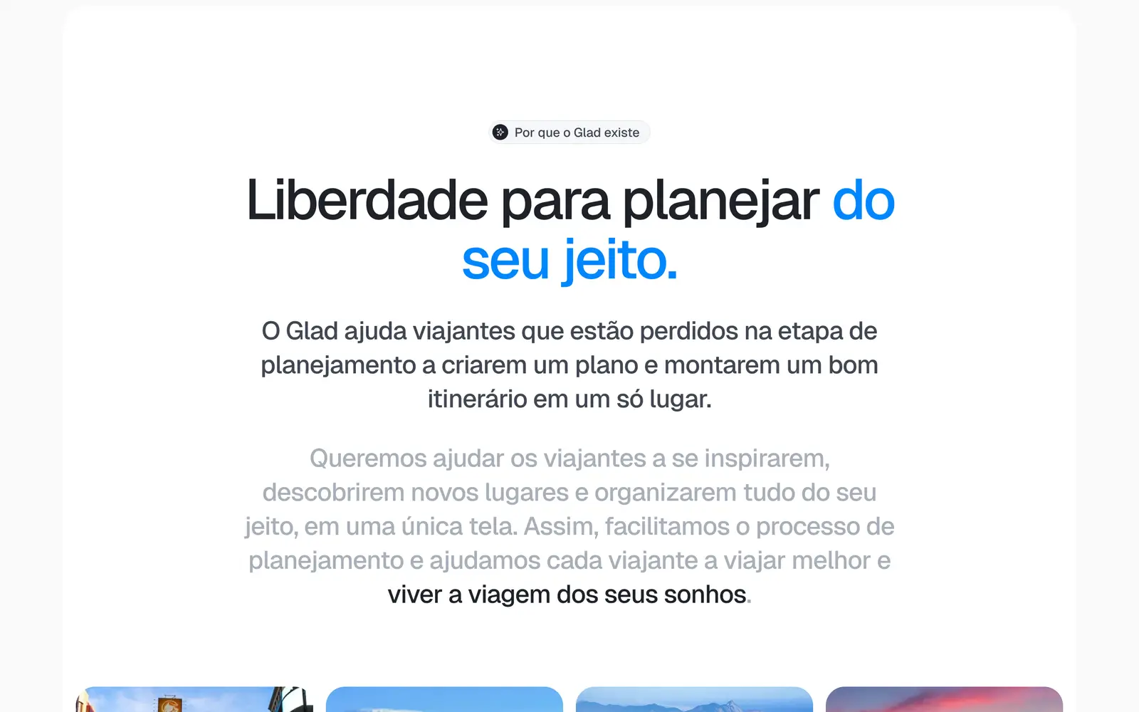 O manifesto: liberdade para planejar do seu jeito.