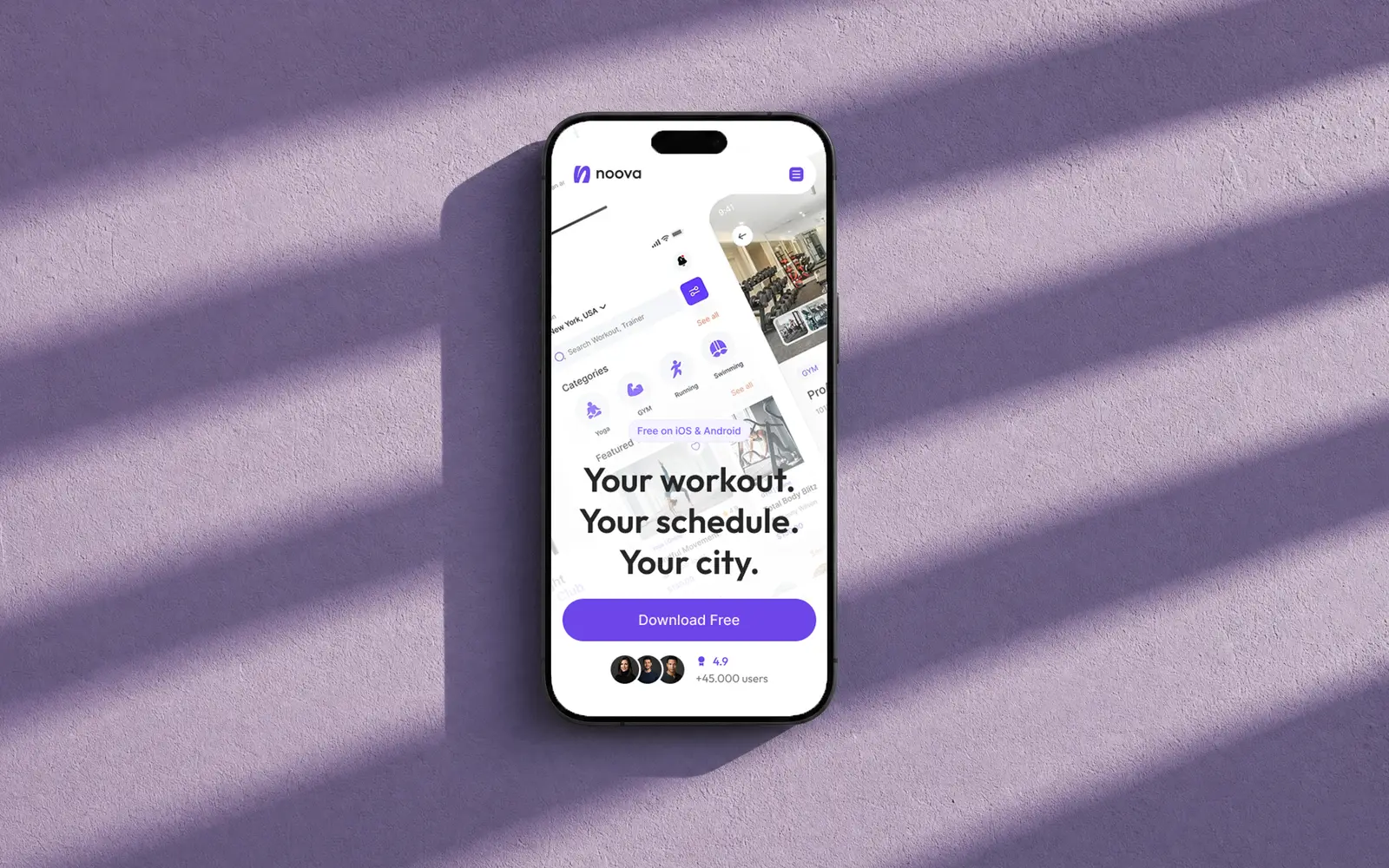 A tela de entrada do app.