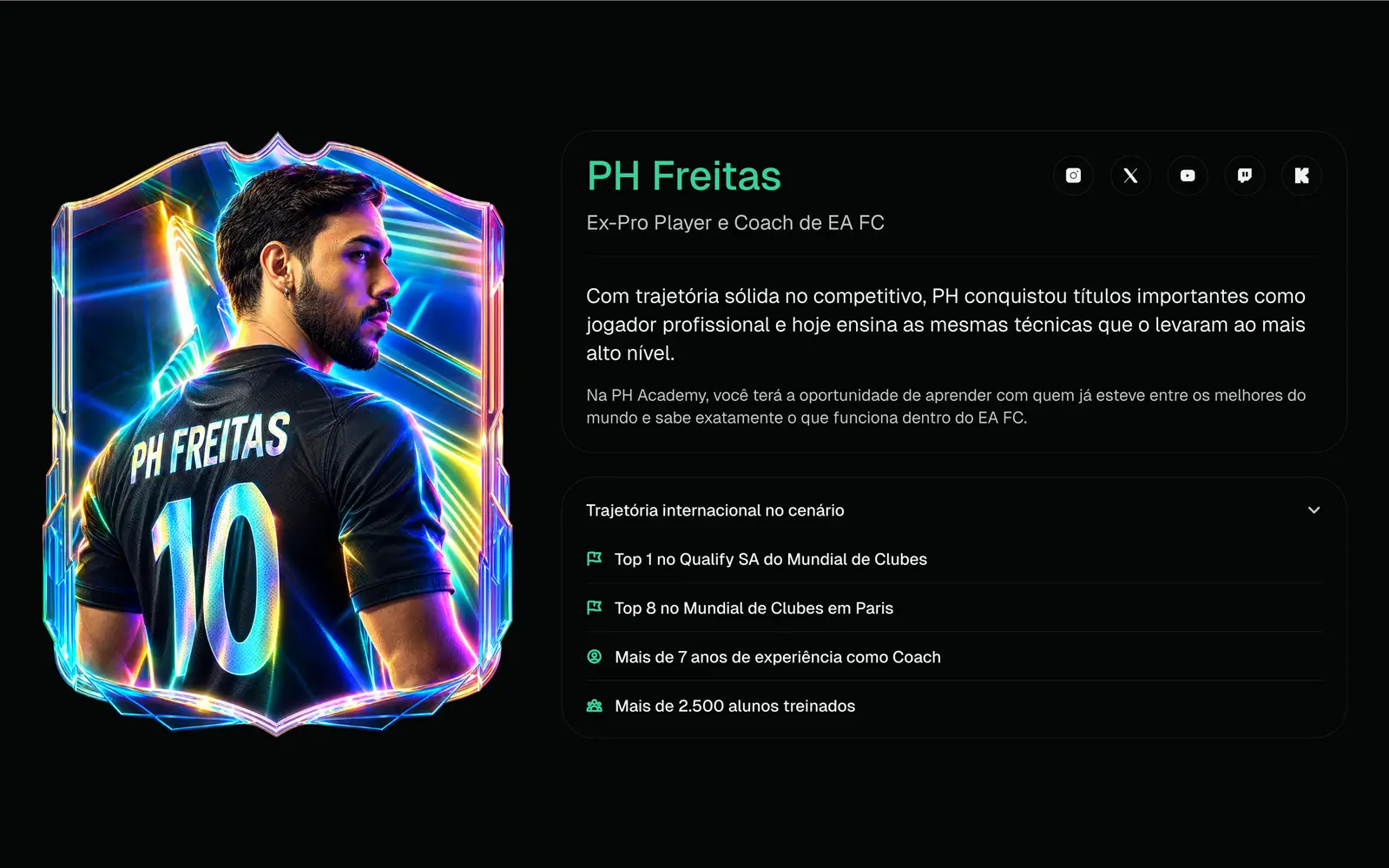 O mentor em formato de carta do jogo.
