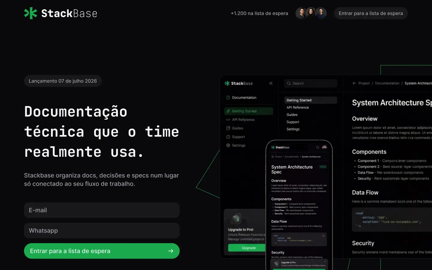 A página completa.